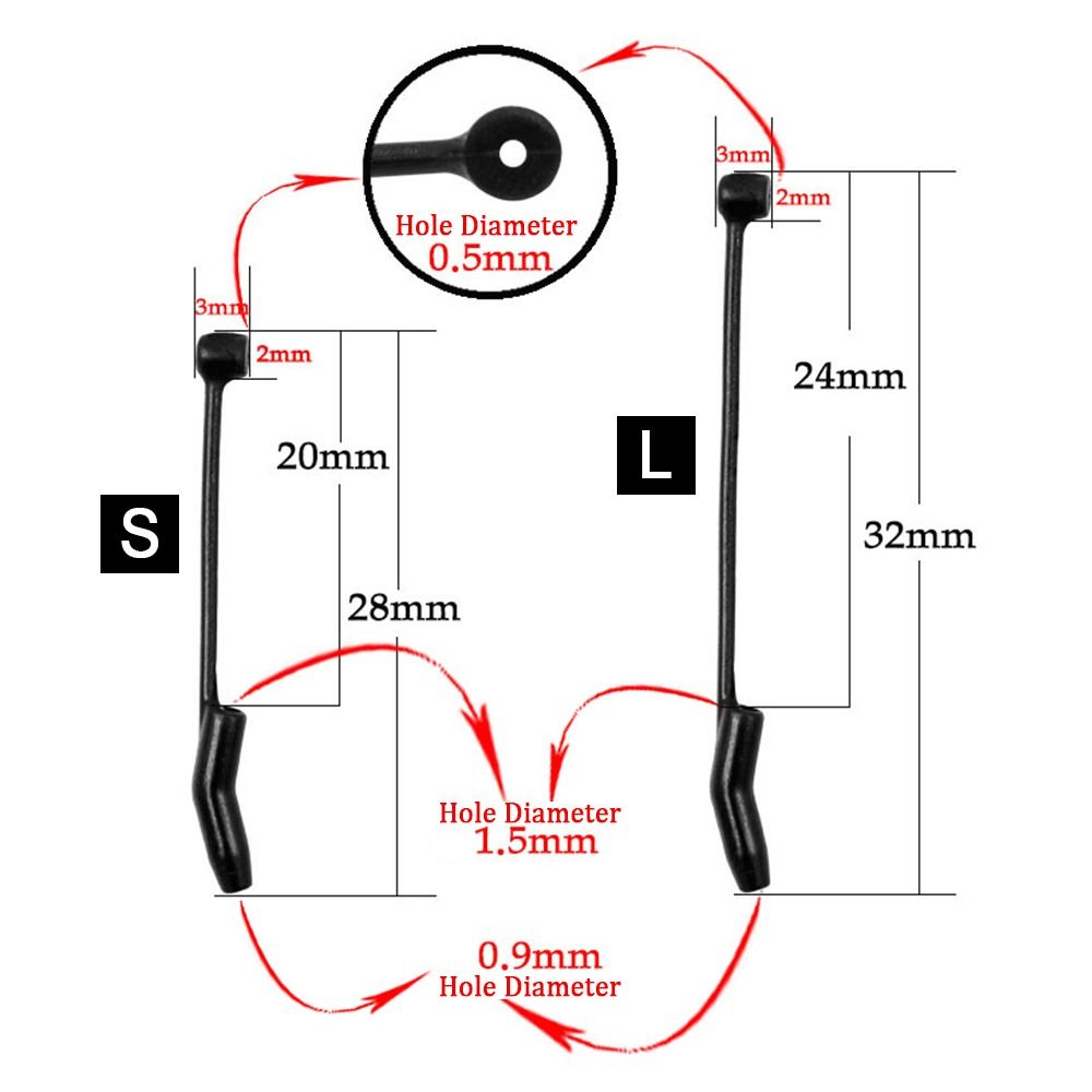 10PCS 26mm/32mm/36mm D Rig Kic - đánh giá và giá Fishing Hook Stainless Steel