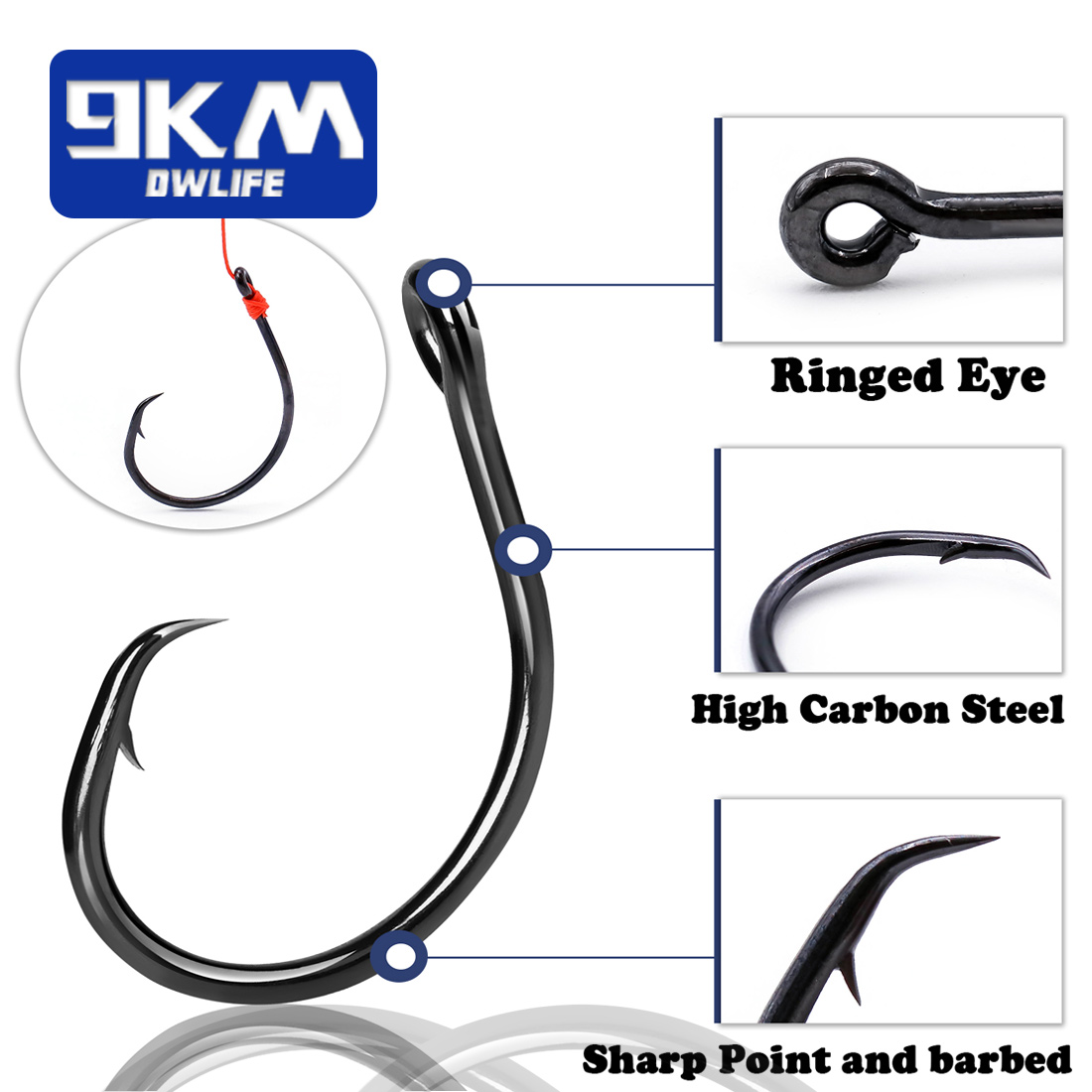 9KM 25-50Pcs Inline Wide Gap C - đánh giá và giá Fishing Hook Offset