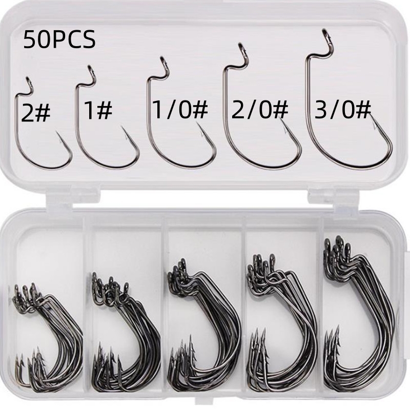 50Pcs/Box High Carbon Steel Fi - đánh giá và giá Fishing Hook Stainless Steel