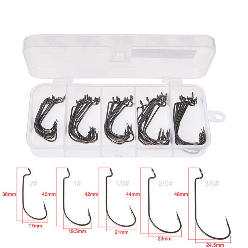 50Pcs/Box High Carbon Steel Fi - đánh giá và giá Fishing Hook Stainless Steel